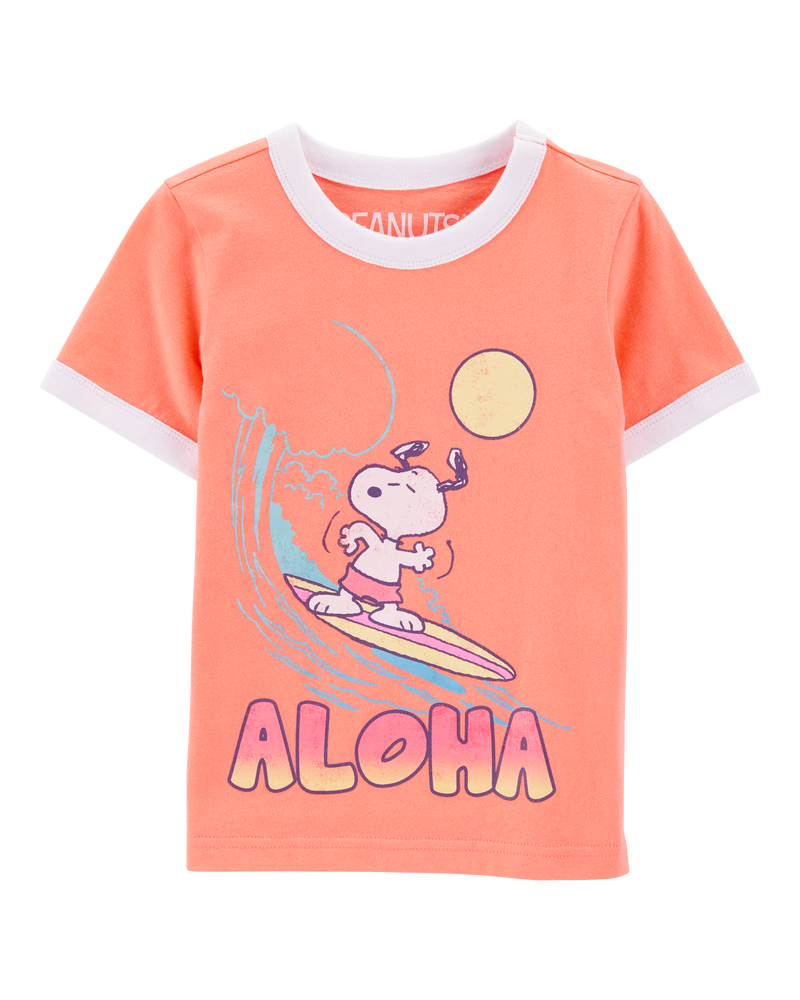 Toddler Snoopy Graphic Short-Sleeve Tee - Orange, image 1 of 3 slides