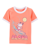 Toddler Snoopy Graphic Short-Sleeve Tee - Orange, image 1 of 3 slides