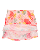 Toddler 2-Piece Ribbed Tank & Floral Pull-On Skort Set - Pink, image 2 of 4 slides