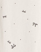 Baby Girl Bow Print Cotton Long-Sleeve Dress Set - Grey, image 5 of 7 slides