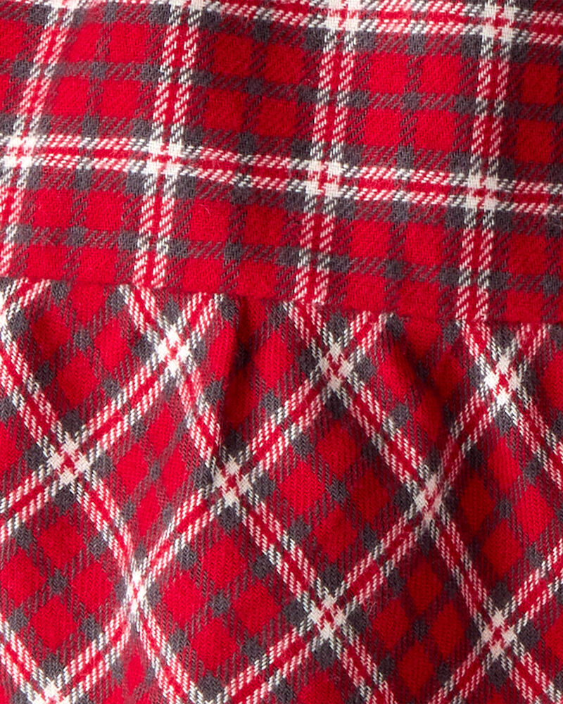 Toddler Girl Plaid Cotton Skort - Red, image 7 of 8 slides