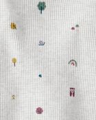 Baby Girl 2-Piece Organic Cotton Waffle Knit Set in Nature Icon Print, image 4 of 5 slides