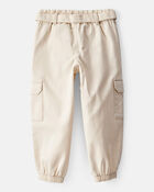 Toddler Girl 2-Piece Love to Play Graphic Tee & Cotton Cargo Joggers Set - Ivory/Pink, image 6 of 8 slides