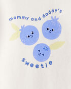 Baby Girl Cotton Long-Sleeve Graphic Bodysuit - White, image 2 of 3 slides