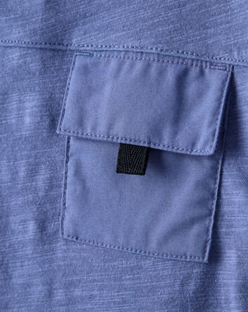 Baby Boy Short-Sleeve Pocket Tee - Blue, 