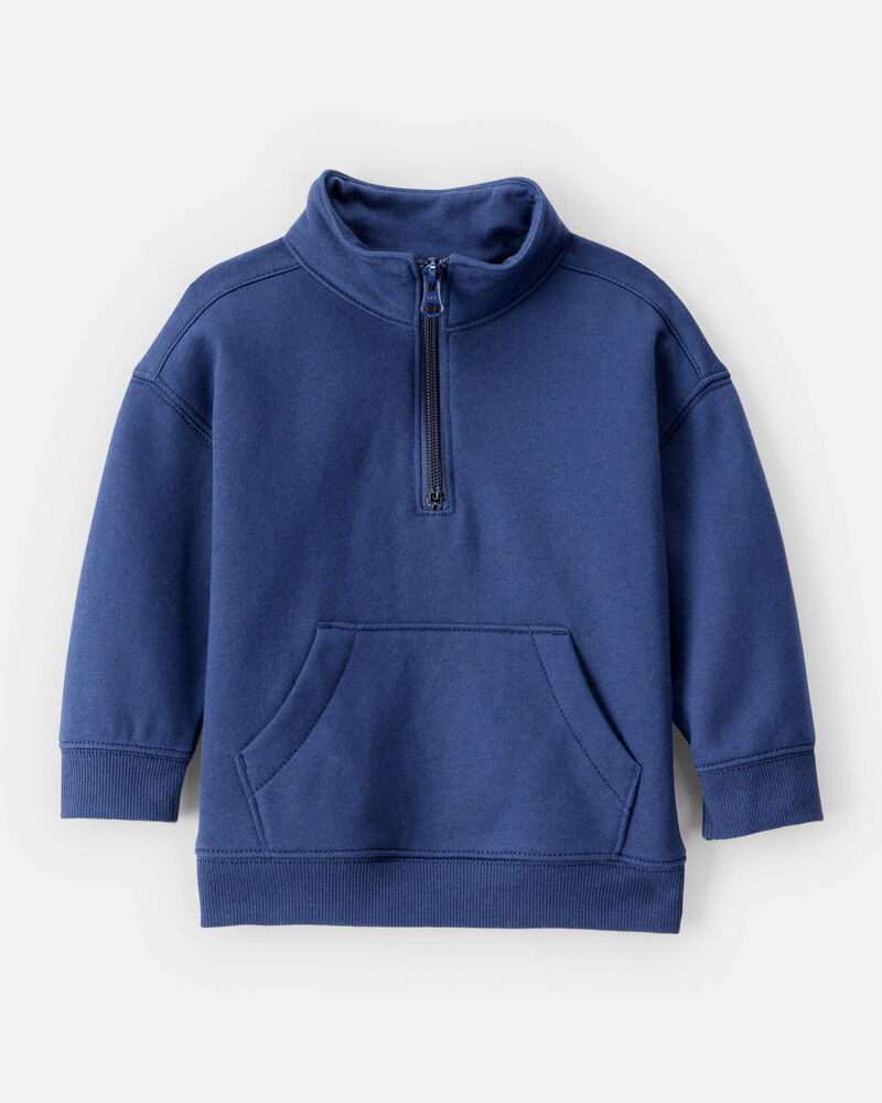Baby Boy DayDream Fleece Quarter Zip Sweatshirt - Navy, image 1 of 3 slides