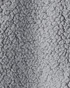 Baby Boy Sherpa Pocket Zip-Up Jumpsuit - Grey, image 2 of 3 slides