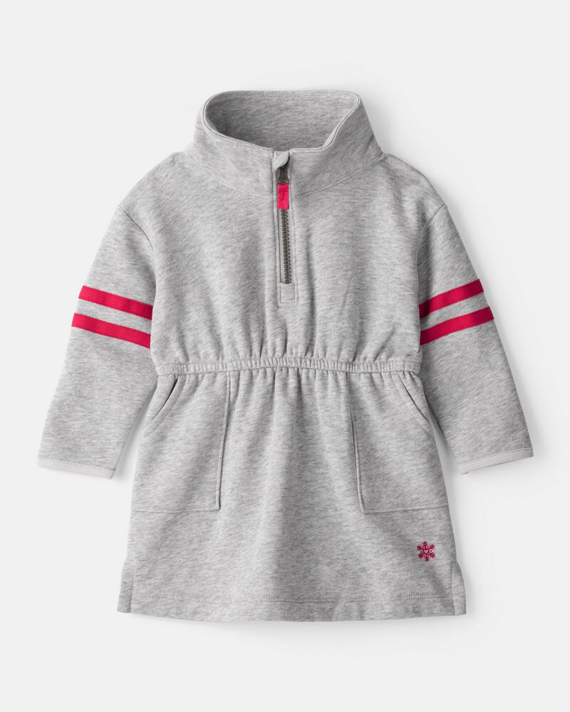 Baby Girl DayDream Fleece Dress - Grey, image 1 of 6 slides