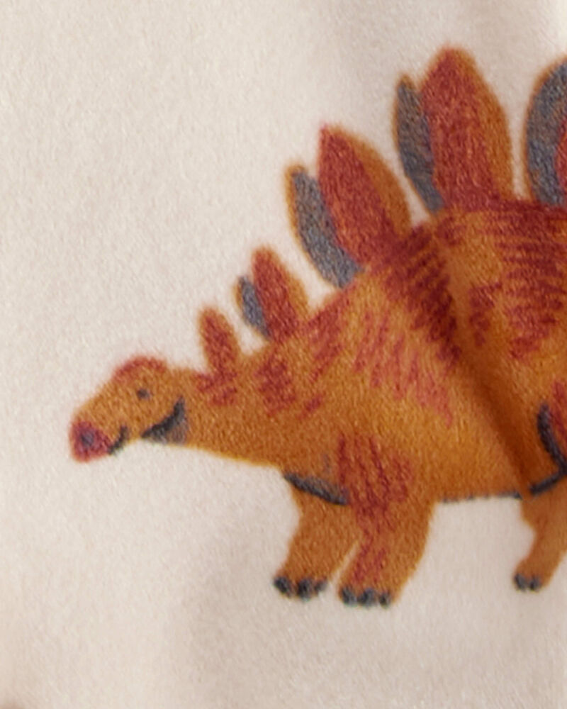 Toddler Boy Dinosaur DreamPlush Snug Fit Long-Sleeve 1-Piece Pajamas - Tan, image 2 of 4 slides