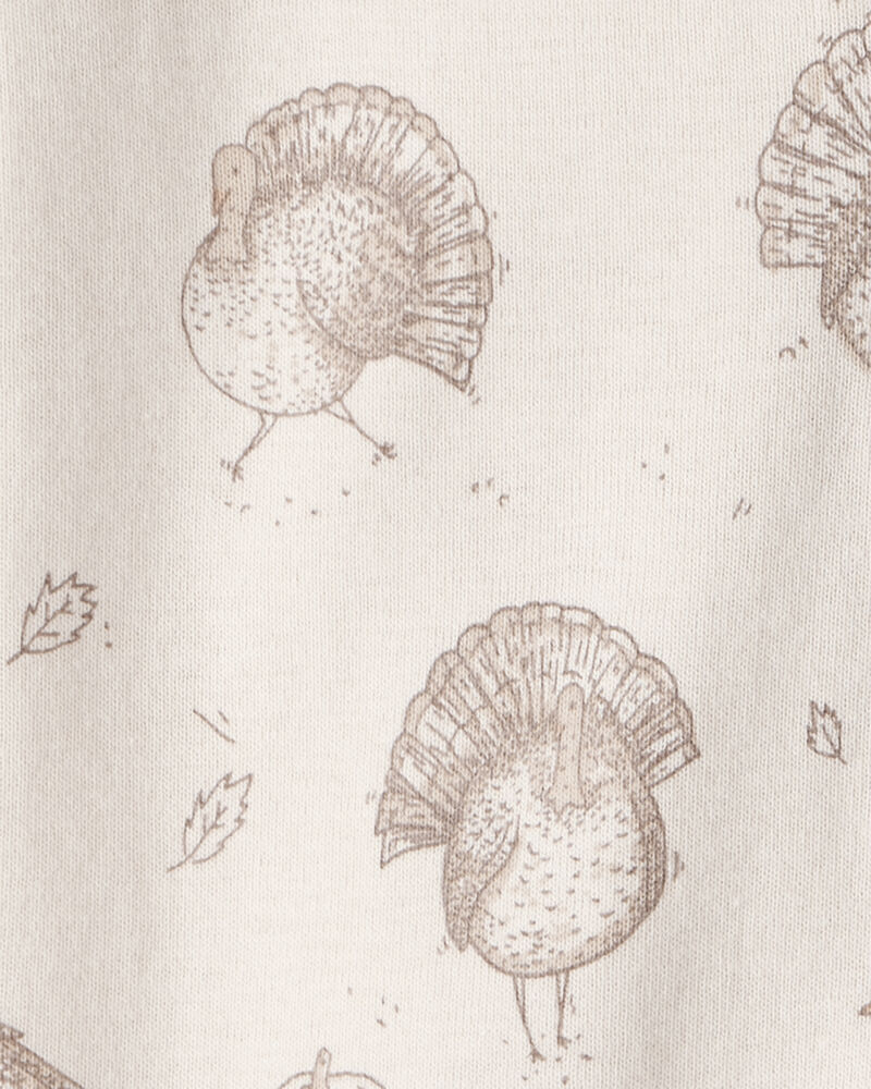 Baby Organic Cotton Sleep & Play Pajamas in Turkey Trot, image 3 of 4 slides