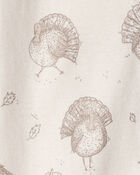 Baby Organic Cotton Sleep & Play Pajamas in Turkey Trot, image 3 of 4 slides