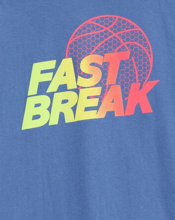 Boys Fast Break Short-Sleeve Graphic Tee - Blue, 