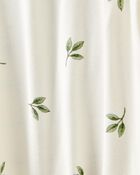 Baby Leaf Print 2-Way Zip PurelySoft Sleep & Play Pajamas - Ivory, image 3 of 6 slides