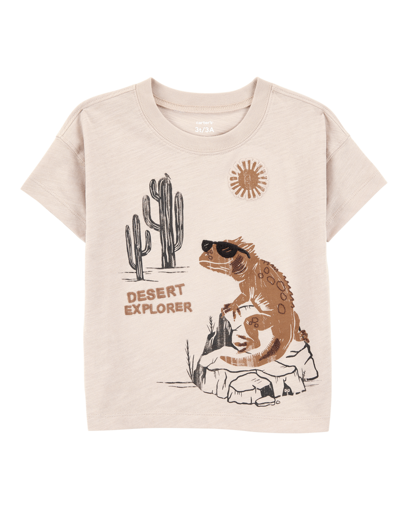 Baby Boy Desert Lizard Graphic Tee - Ivory, image 1 of 4 slides