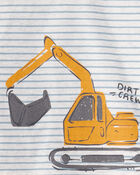 Baby Boy 2-Piece Construction Striped Hooded Tee & Jogger Set, image 2 of 4 slides