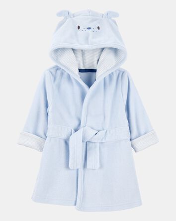 Baby Dog Hooded Terry Robe - Blue, 