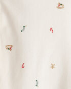 Baby Boy Gingerbread Holiday Print Long-Sleeve Overall Set - Red, image 5 of 8 slides