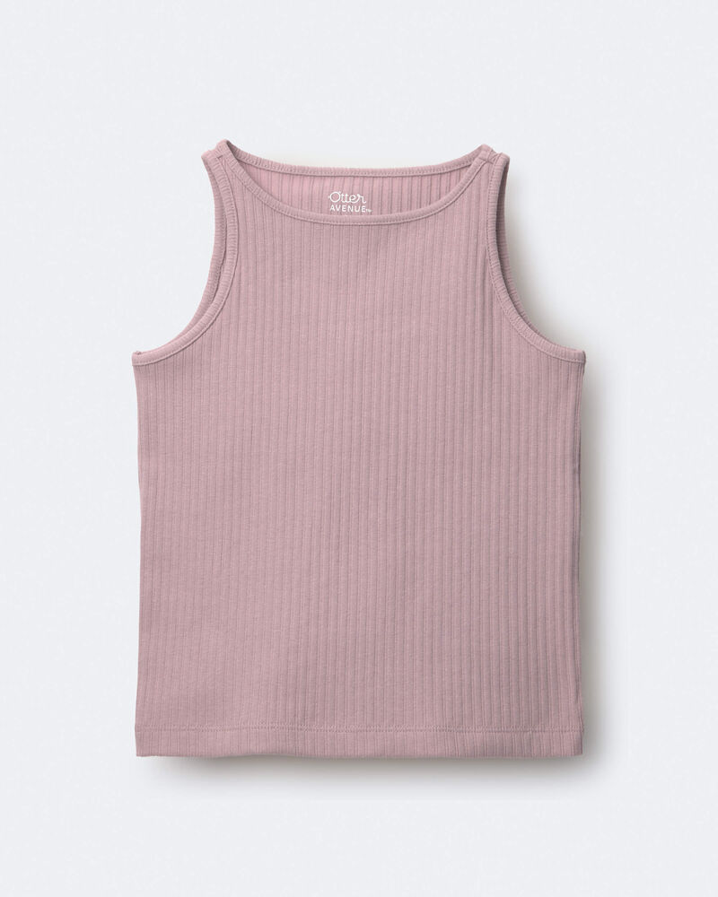 Toddler Girl Ribbed Playtime Tank Top - Mauve, image 2 of 4 slides
