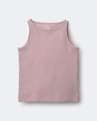 Toddler Girl Ribbed Playtime Tank Top - Mauve, image 2 of 4 slides