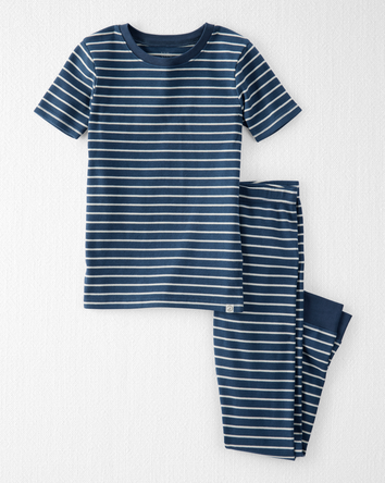 Kid Organic Cotton Pajamas Set in Stripes, 