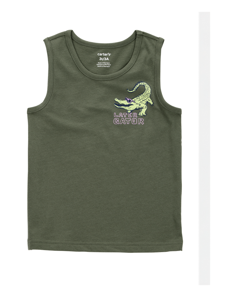 Baby Boy Alligator Graphic Tank - Green, image 1 of 3 slides