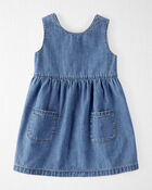 Toddler Organic Cotton Chambray Dress, image 1 of 5 slides