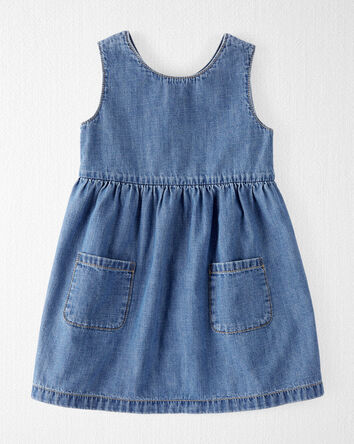 Toddler Organic Cotton Chambray Dress, 