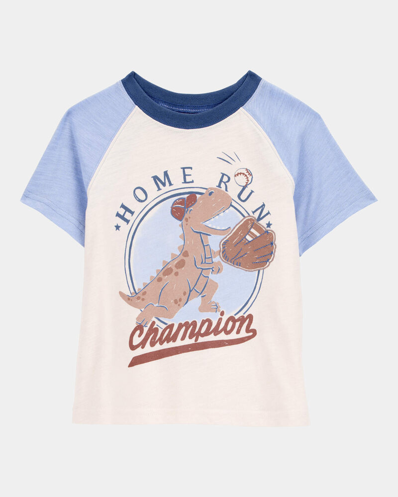 Toddler Dinosaur Champion Short-Sleeve Tee - Cream, image 1 of 3 slides