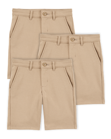 Kid 3-Pack Ponte Knit Uniform Pants - Khaki, 
