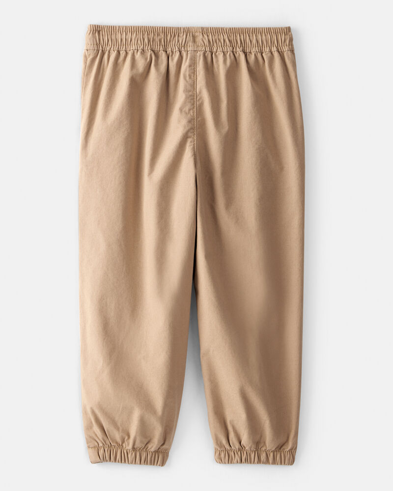 Toddler Boy Lined Joggers - Tan, image 2 of 4 slides