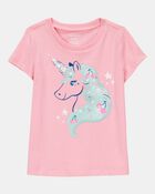 Toddler Girl Unicorn Short-Sleeve Graphic Tee - Pink, image 1 of 3 slides