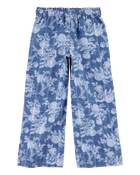 Kid 2-Piece Floral Peplum Top & Drawstring Pants Set - Blue, image 6 of 7 slides