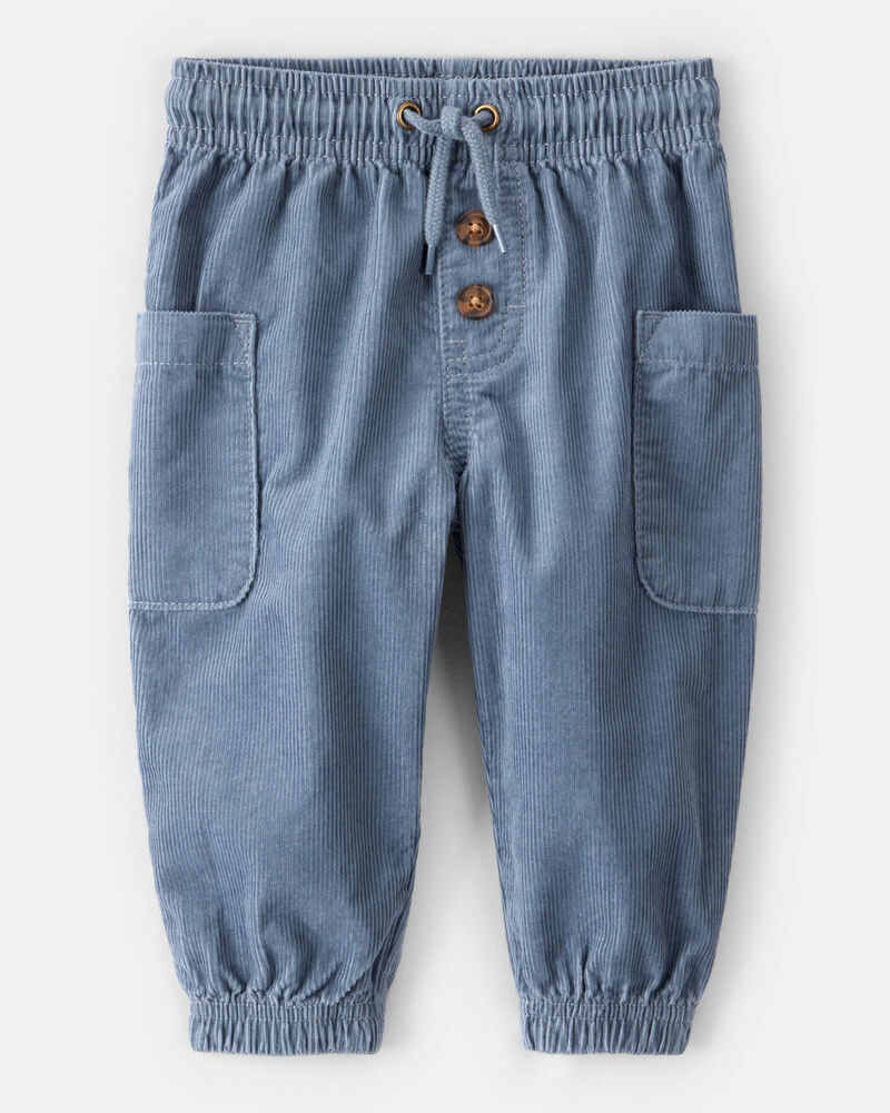 Baby Boy Corduroy Joggers - Blue , image 1 of 5 slides