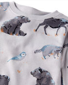 Toddler Organic Cotton Pajamas in Midnight Forest Print, image 2 of 4 slides