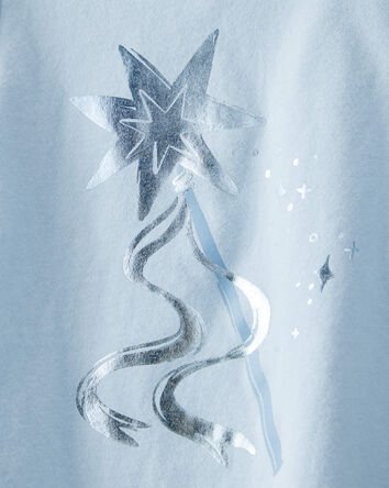 Toddler Girl Metallic Princess Wand Long-Sleeve  Graphic Tee - Blue, 