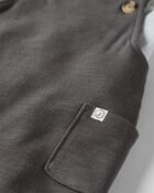 Baby Organic Cotton Shortall Set in Panda Bear, image 3 of 6 slides