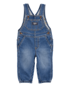 Baby Knit-Like Denim Overalls - Medium Wash, image 1 of 6 slides