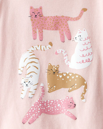 Toddler Girl Cat Long-Sleeve Graphic Tee - Pink, 