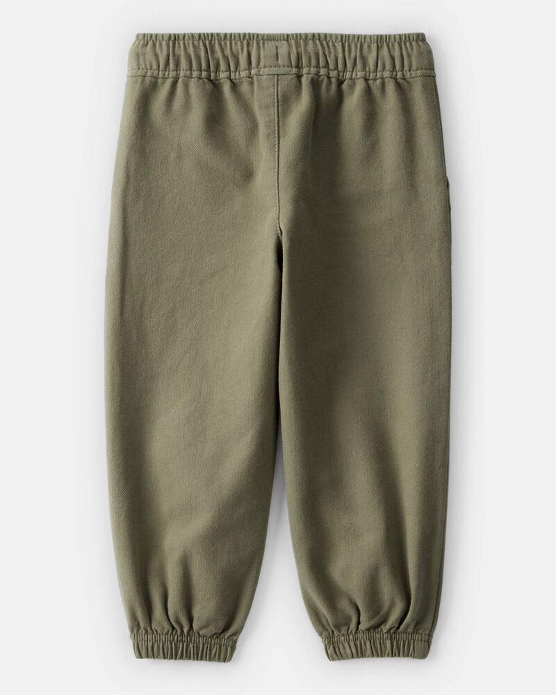 Toddler Boy  Herringbone Woven Pull-On Jogger - Green, image 2 of 6 slides