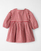 Baby Girl Organic Cotton Flannel Dress, image 2 of 6 slides