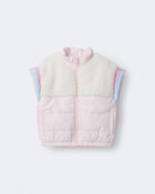 Toddler Girl Colorblock Zip-Up Jacket - Light Pink/Cream, image 8 of 9 slides