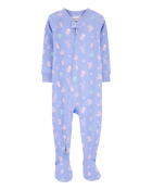 Baby Girl 1-Piece Jellyfish 100% Snug Fit Cotton Footie Pajamas - Purple, image 1 of 3 slides