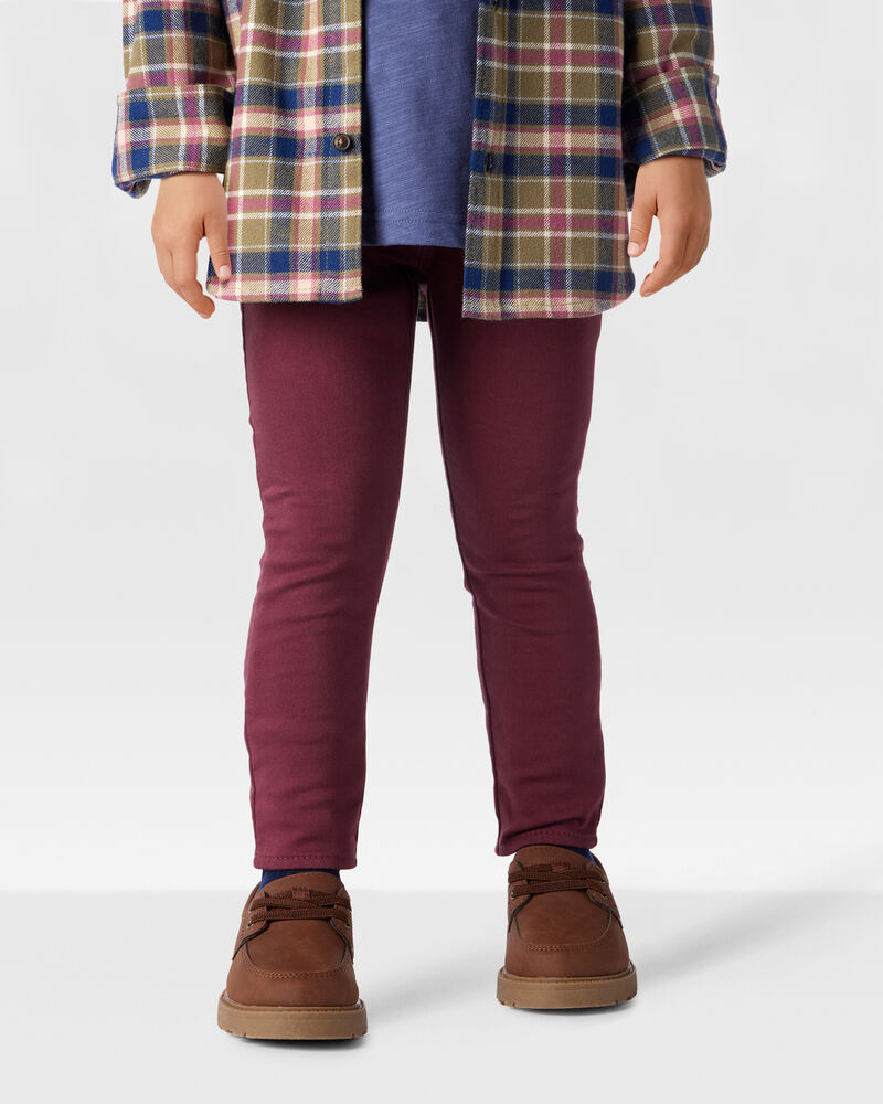 Toddler Boy  Pull-On Slim Fit Pants - Red, image 3 of 6 slides