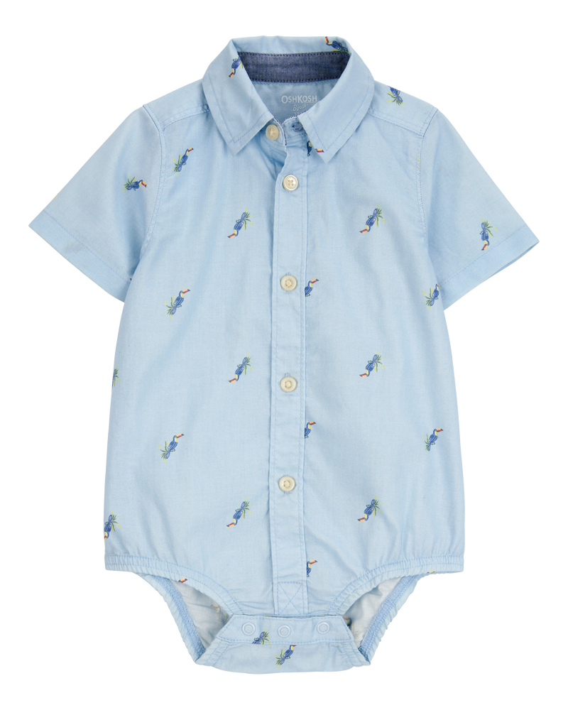 Baby Boy Toucan Button-Front Bodysuit, image 1 of 3 slides