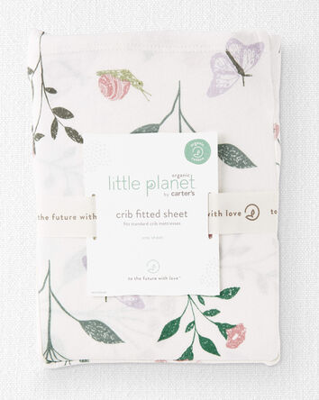 Baby Girl Organic Cotton Standard Crib Sheet, 