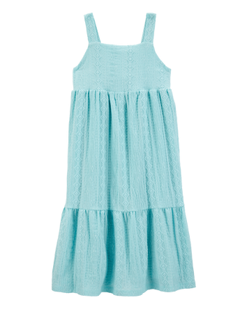 Kid Tiered Textured Midi Dress, 