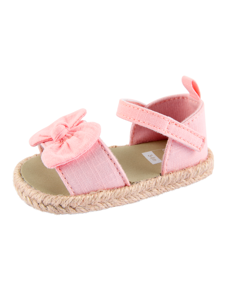 Baby Girl Bow Espadrille Sandals - Pink, image 6 of 6 slides