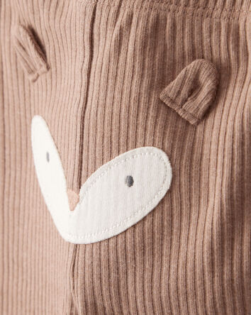 Baby Boy 3-Piece Fox Print Long-Sleeve Bodysuits & Pant Set - White/Brown, 