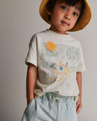 Toddler Relaxed Graphic Tee in Beach Print - Cream, image 4 of 6 slides