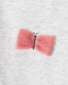 Baby Girl 2-Piece Butterfly Long-Sleeve Bodysuit & Pant Set - Grey, image 4 of 5 slides